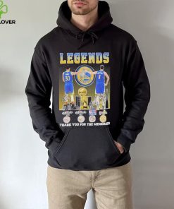 Official Stephen Curry and Klay Thompson Legends Golden State Warriors Thank You For The Memories Signatures Shirt