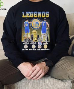 Official Stephen Curry and Klay Thompson Legends Golden State Warriors Thank You For The Memories Signatures Shirt