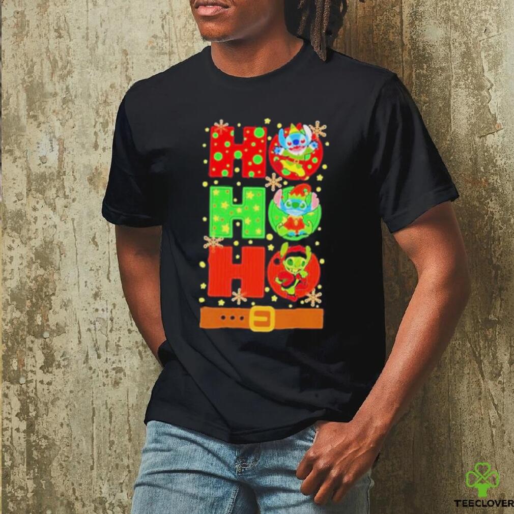 Official Stitch Elf Grinch Stitch Ho Ho Ho Christmas T shirt Official Stitch Elf Grinch Stitch Ho Ho Ho Christmas T shirt