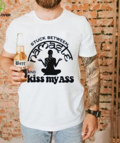 Official Stuck Between Namaste And Kiss My Ass Shirt 3 Official Stuck Between Namaste And Kiss My Ass Shirt