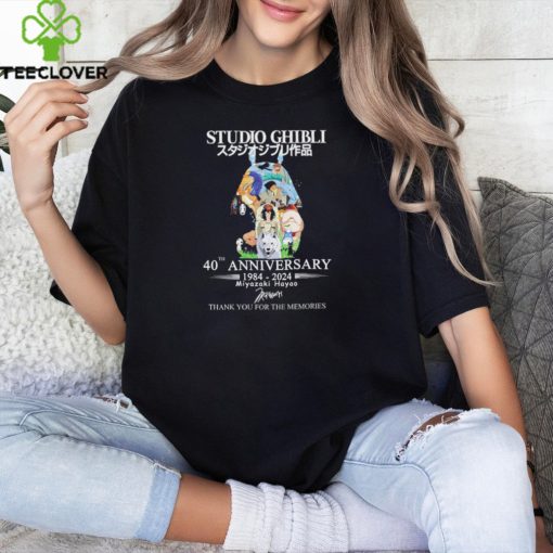 Official Studio Ghibli 40th Anniversary 1984 2024 Thank You For The Memories Signatures Shirt