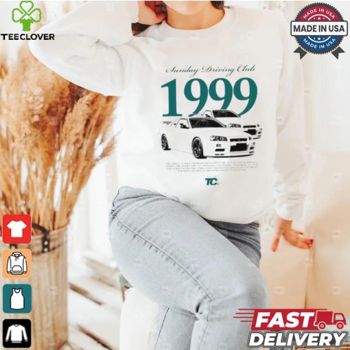 Official Sunday Driving Club 1999 The Nissan Gt r R34 Produced From 1995 To 2002 Is A Legendary Japanese T shirt