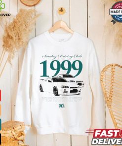 Official Sunday Driving Club 1999 The Nissan Gt r R34 Produced From 1995 To 2002 Is A Legendary Japanese T shirt