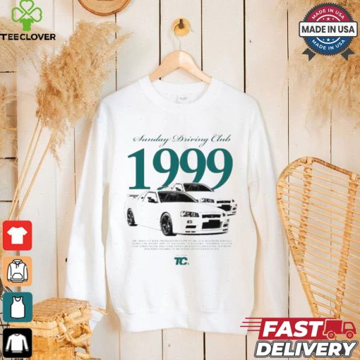 Official Sunday Driving Club 1999 The Nissan Gt r R34 Produced From 1995 To 2002 Is A Legendary Japanese T shirt
