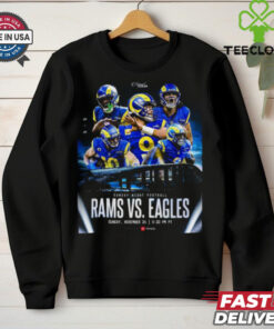 Official Sunday Night Lights Rams vs. Eagles Nov 24, 2024 Game Shirt