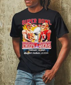 Official Super Bowl Game San Francisco 49ers Vs Kansas City Chiefs February 11, 2024 Allegiant Stadium Shirt