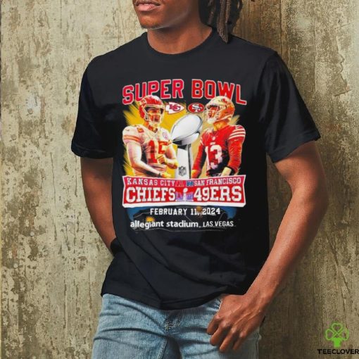 Official Super Bowl Game San Francisco 49ers Vs Kansas City Chiefs February 11, 2024 Allegiant Stadium Shirt