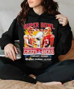 Official Super Bowl Game San Francisco 49ers Vs Kansas City Chiefs February 11, 2024 Allegiant Stadium Shirt