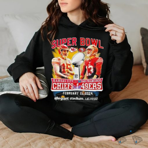 Official Super Bowl Game San Francisco 49ers Vs Kansas City Chiefs February 11, 2024 Allegiant Stadium Shirt