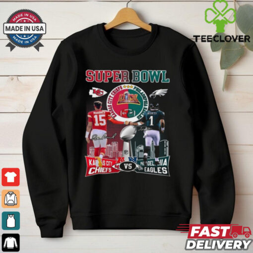 Official Super Bowl LIX Philadelphia Eagles VS Kansas City Chiefs Signature Shirt