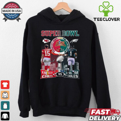Official Super Bowl LIX Philadelphia Eagles VS Kansas City Chiefs Signature Shirt