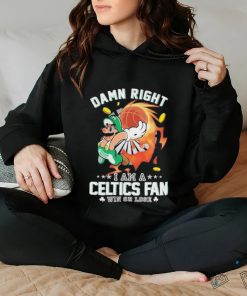 Official Super Mario Damn Right I Am A Boston Celtics Fan Win Or Lose Shirt