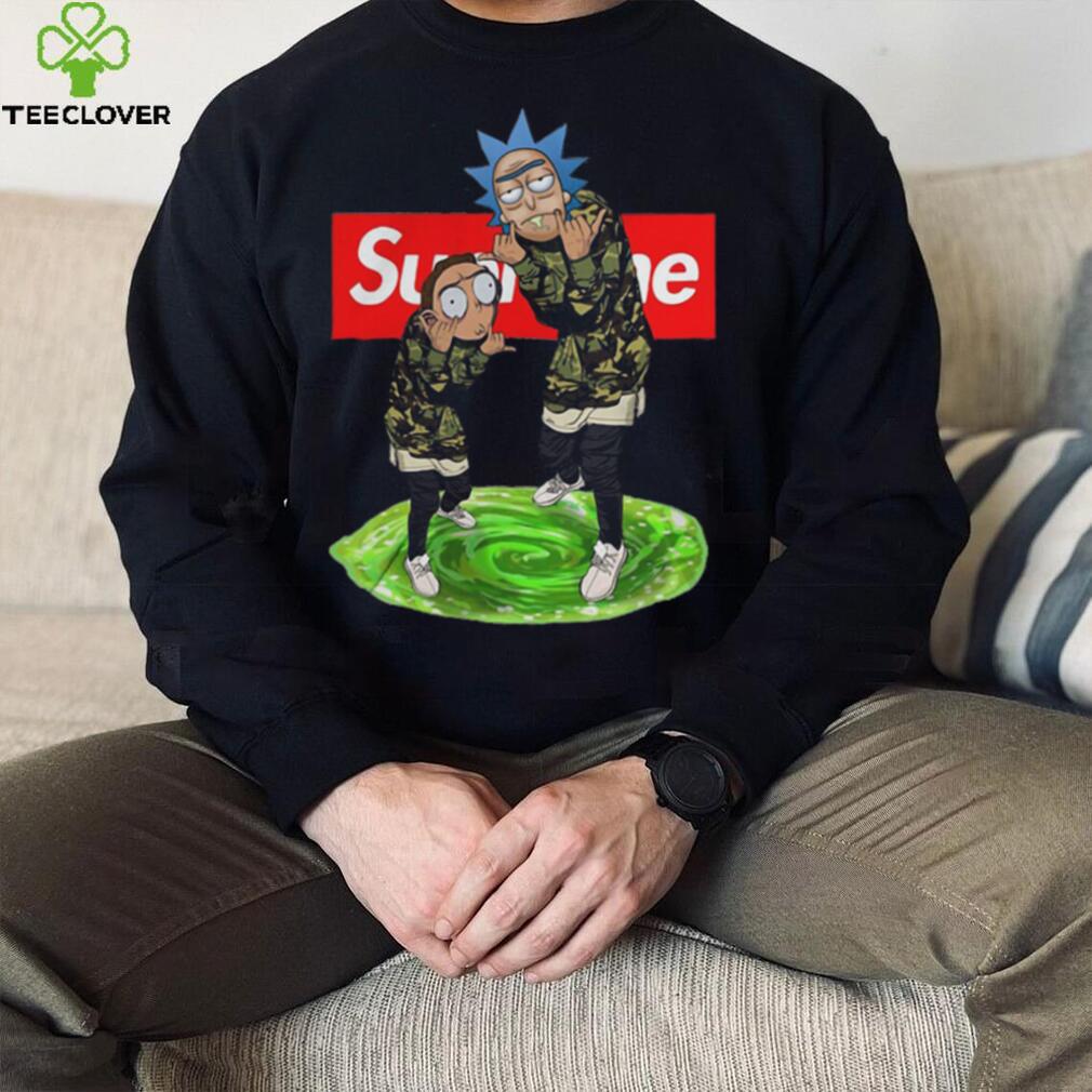 Rick and cheap morty supreme sweatshirt