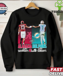 Official Tagovailoa Alabama Crimson Tide On Saturdays and Tagovailoa Miami Dolphins On Sundays 2024 Signature Shirt