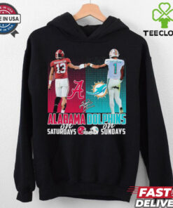Official Tagovailoa Alabama Crimson Tide On Saturdays and Tagovailoa Miami Dolphins On Sundays 2024 Signature Shirt