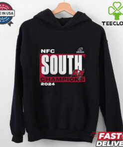 Official Tampa Bay Buccaneers 2024 NFC South Division Champions Conquer T-Shirt featuring a bold design celebrating the Buccaneers' victory in the NFC South Division, with the team logo and 