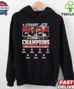 Official Tampa Bay Buccaneers 4 Straight NFC South Champions 2024 Helmet Shirt