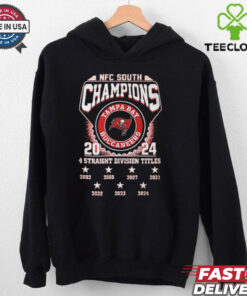 Official Tampa Bay Buccaneers NFC South Division Champions 4 Straight Division Titles 2002 2024 Shirt