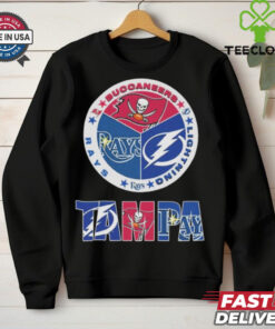 The **Official Tampa Bay Buccaneers x Tampa Bay Rays x Tampa Bay Lightning Shirt** celebrates Tampa Bay's sports legacy by featuring designs representing all three teams. A must-have for fans who support the Buccaneers, Rays, and Lightning, showcasing city pride and team spirit in one stylish shirt!