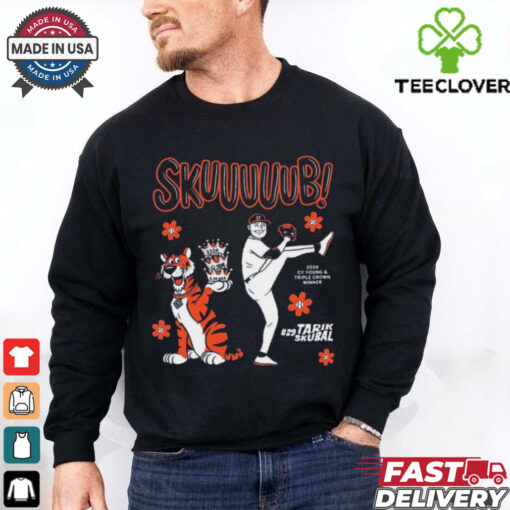 Official Tarik Skubal Skuuuuub 2024 CY Young and Triple Crown Winner Detroit Tigers t shirt