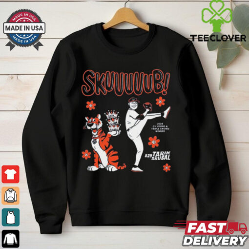 Official Tarik Skubal Skuuuuub 2024 CY Young and Triple Crown Winner Detroit Tigers t shirt