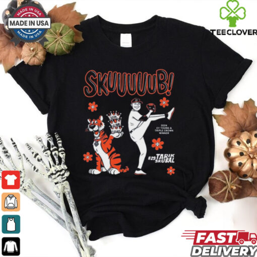 Official Tarik Skubal Skuuuuub 2024 CY Young and Triple Crown Winner Detroit Tigers t shirt
