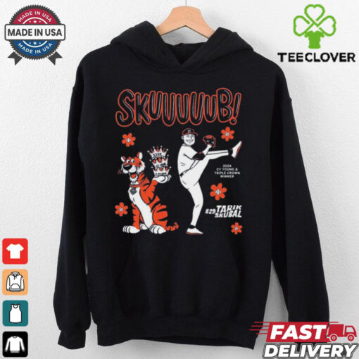 Official Tarik Skubal Skuuuuub 2024 CY Young and Triple Crown Winner Detroit Tigers t shirt