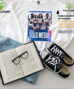 Official Team USA 4x100M Relay Gold Medal Paris Olympic 2024 Poster t shirt