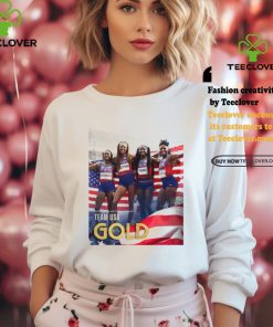 Official Team USA Gold Medal Win Women’s 4x100m Relay Paris Olympic 2024 Poster t shirt