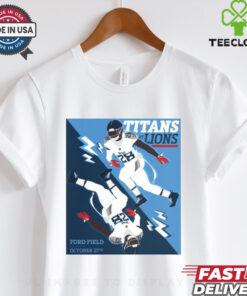 Official Tennessee Titans At Detroit Lions Ford Field Oct 27th 2024 NFL Poster t shirt