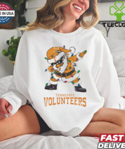 Official Tennessee Volunteers Dabbing Santa Claus Ugly Christmas Light shirt