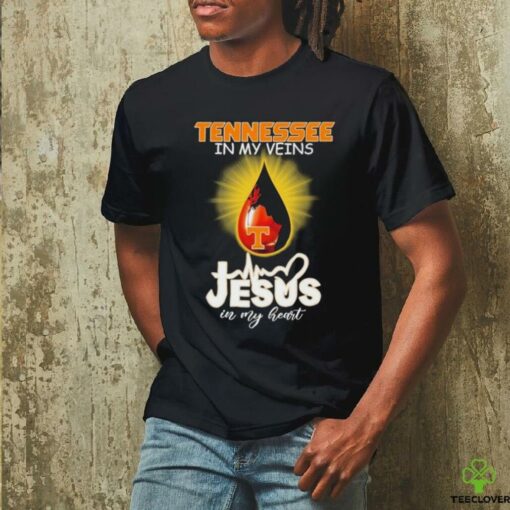 Official Tennessee Volunteers In My Veins Jesus In My Heart T shirts