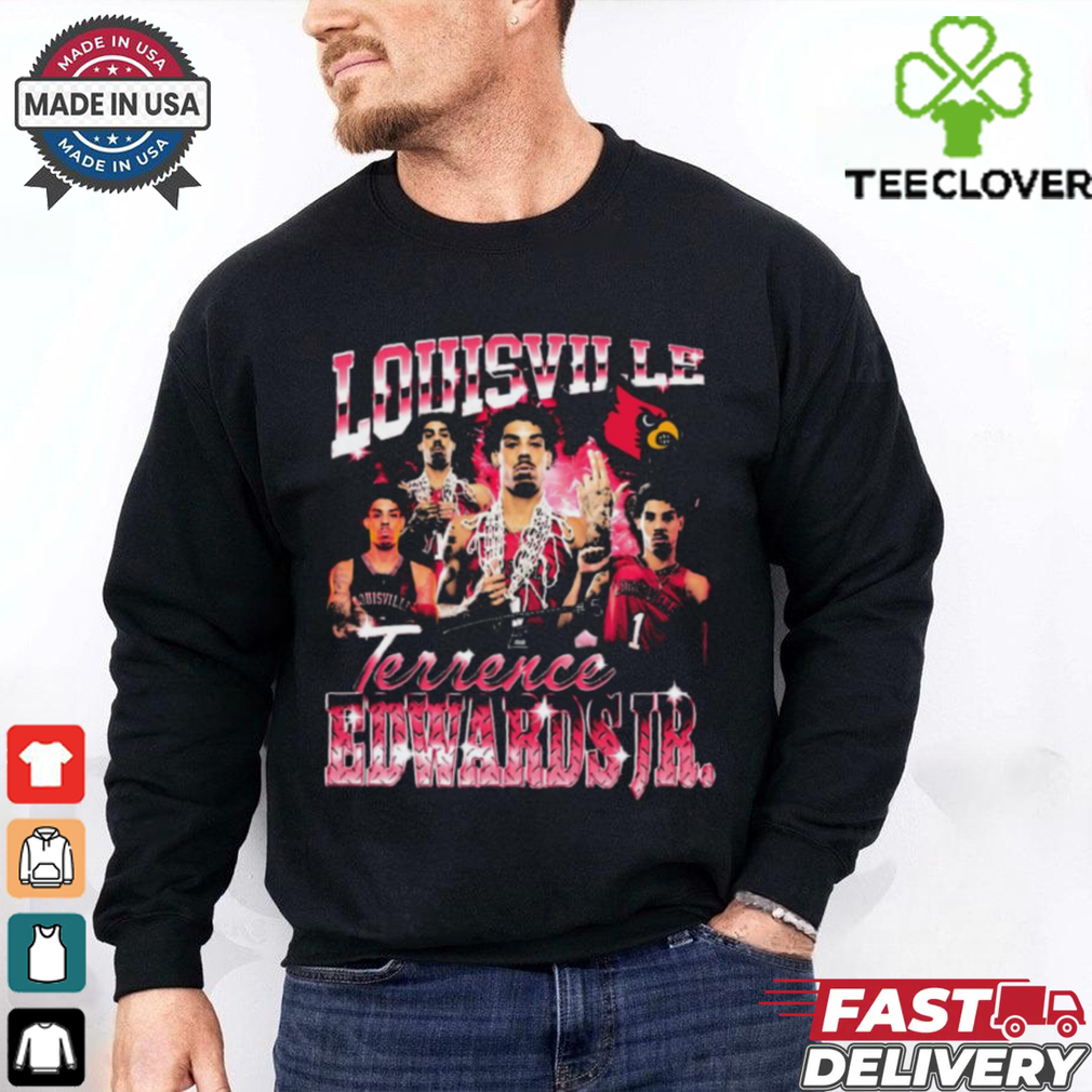 Official Terrence Edwards Jr. Louisville Cardinals 90s Graphic t shirt Official Terrence Edwards Jr. Louisville Cardinals 90s Graphic t shirt