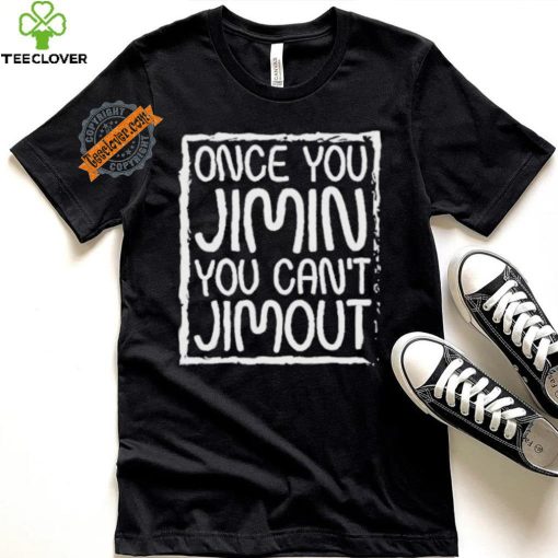 Official Tetris wearing once you jimin you can’t jimout T shirt