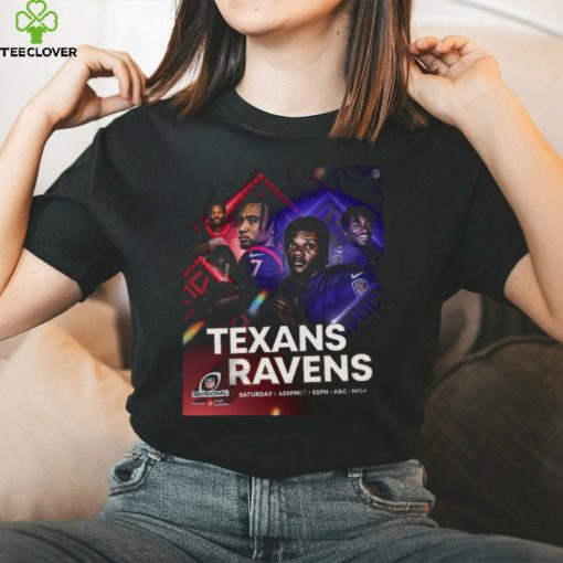 Official Texans vs Ravens 2023 2024 NFL Divisional Game Shirt
