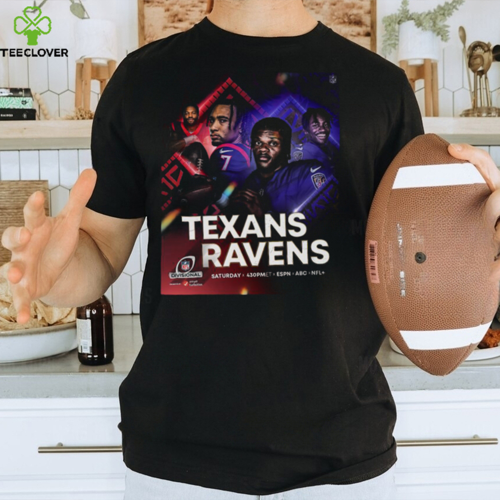 Official Texans vs Ravens 2023 2024 NFL Divisional Game Shirt Official Texans vs Ravens 2023 2024 NFL Divisional Game Shirt