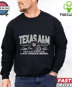 Official Texas A&M Aggies Maroon 2024 SRS Distribution Las Vegas Bowl Bound Helmet t shirt