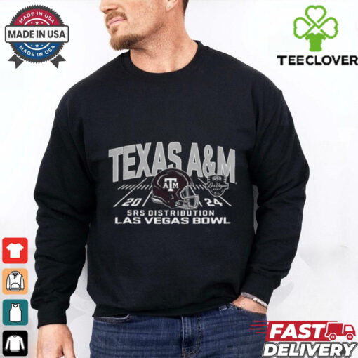 Official Texas A&M Aggies Maroon 2024 SRS Distribution Las Vegas Bowl Bound Helmet t shirt