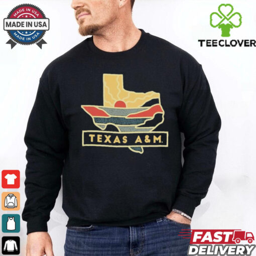 Official Texas A&M Sunset Lonestar T Shirt