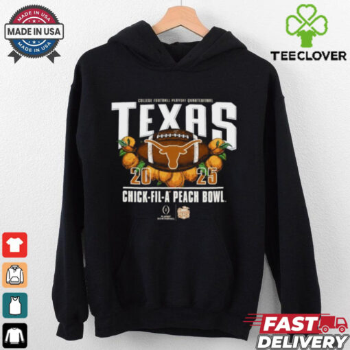 Official Texas Longhorns 2025 College Football Playoff Quarterfinal Chick Fil A Peach Bowl t shirt