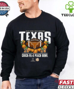 Official Texas Longhorns 2025 College Football Playoff Quarterfinal Chick Fil A Peach Bowl t shirt