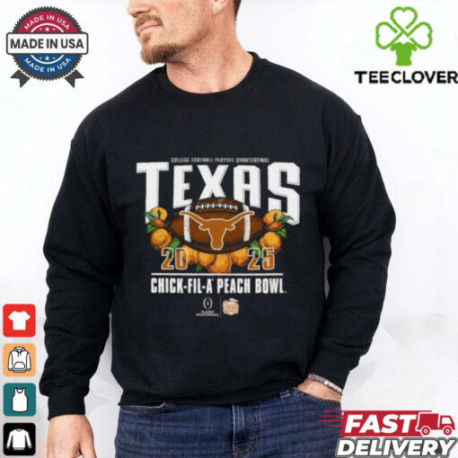 Official Texas Longhorns 2025 College Football Playoff Quarterfinal Chick Fil A Peach Bowl t shirt