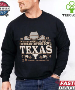 Official Texas Longhorns Burnt Orange Football CFP Semifinal At The 2025 Goodyear Cotton Bowl Bound Jan 10 Arlington t shirt