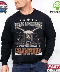 Official Texas Longhorns City Skyline 2025 Cotton Bowl Champions Shirt