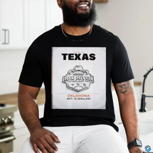 Official Texas Longhorns Football 2024 Schedule Allstate Red River Rivalry At The Cotton Bowl Shirt