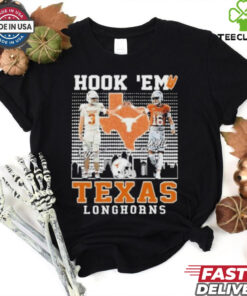 Official Texas Longhorns Jordan Whittington Arch Manning Hook ‘Em T Shirt