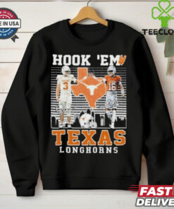 Official Texas Longhorns Jordan Whittington Arch Manning Hook ‘Em T Shirt 1 Official Texas Longhorns Jordan Whittington Arch Manning Hook ‘Em T Shirt