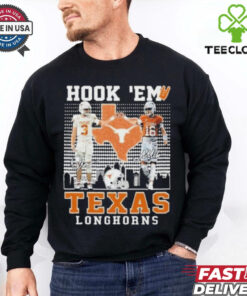 Official Texas Longhorns Jordan Whittington Arch Manning Hook ‘Em T Shirt 3 Official Texas Longhorns Jordan Whittington Arch Manning Hook ‘Em T Shirt