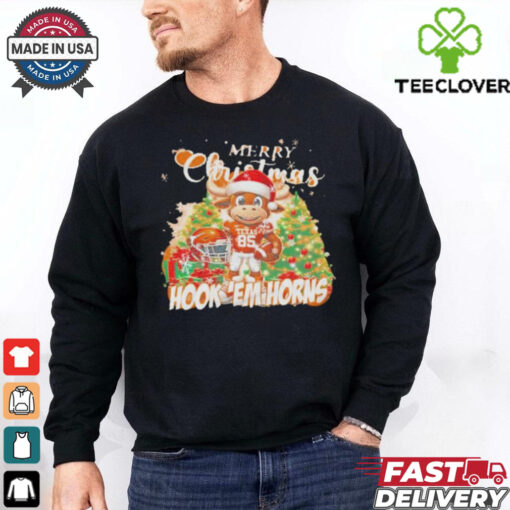 Official Texas Longhorns Mascot Merry Christmas Hook ‘Em Horns Sweatshirt