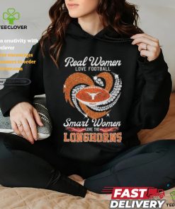 Official Texas Longhorns Real Women Love Football Smart Women Love Longhorns Diamond Heart 2024 Shirt